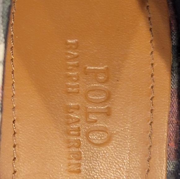 NEW Polo Ralph Lauren  Madras Print Slip On Wedge Espadrille Square Toe  SZ-8 - Picture 10 of 10